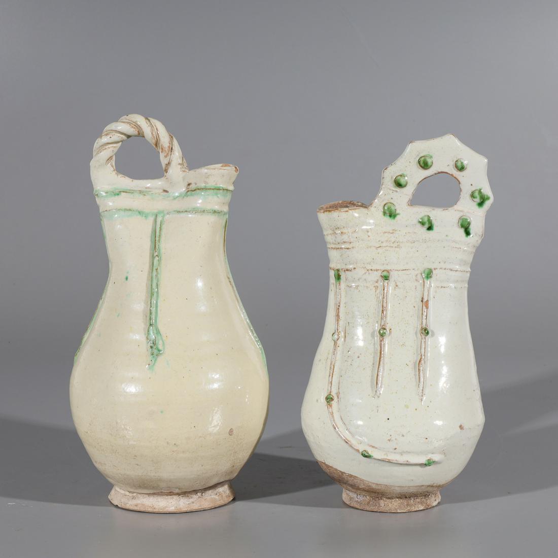 Two Chinese Glazed Ceramic Ewers (1 of 9)