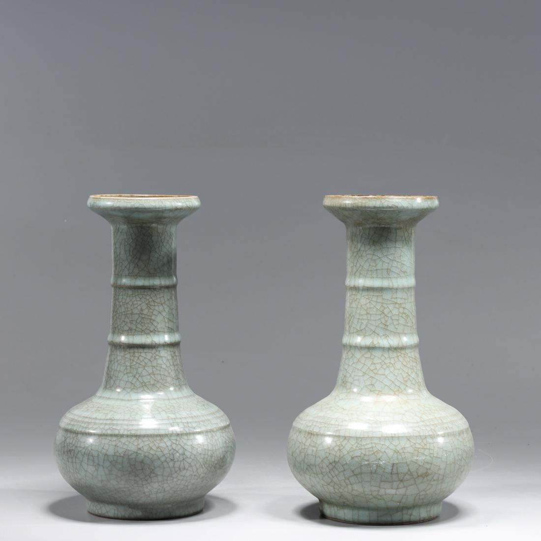 Two Chinese Celadon Porcelain Vases (1 of 6)