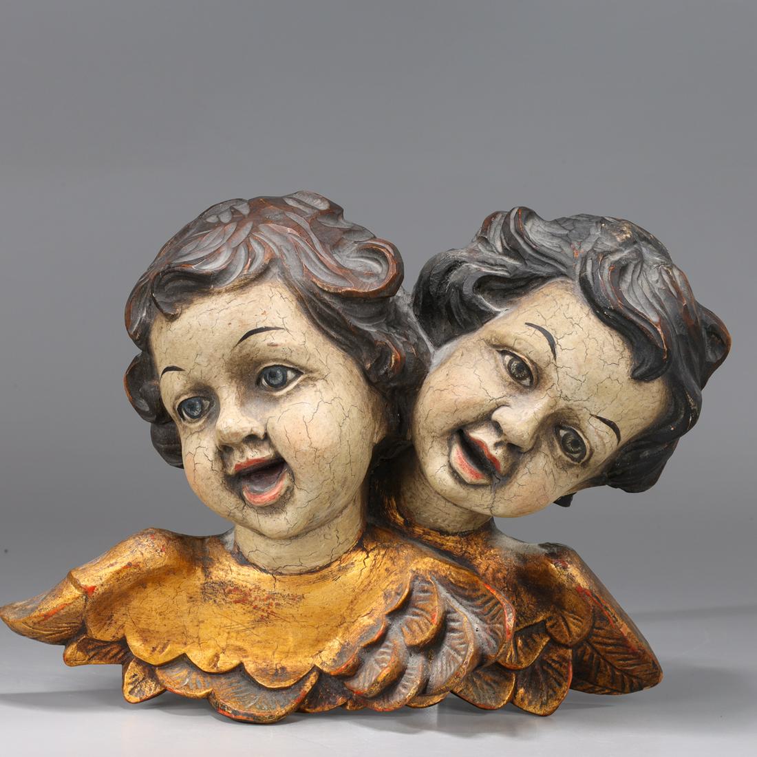 Antique Carved Wood Cherub Grouping (1 of 7)