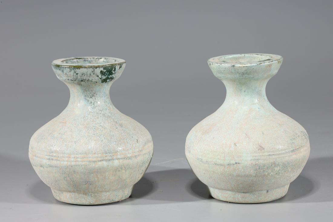 Two Small Chinese Early Style Ceramic Vases (1 of 5)