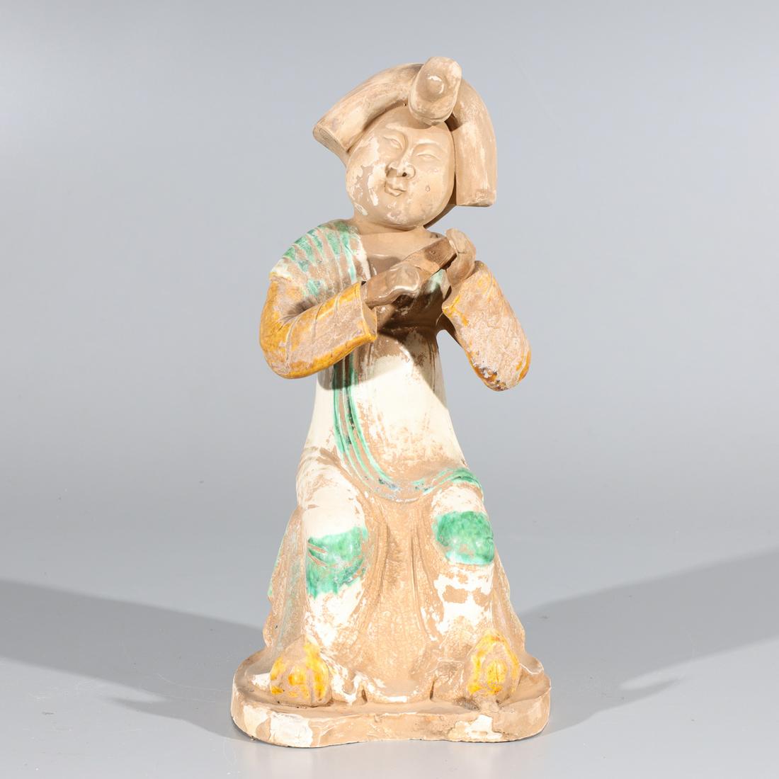 Chinese Sancai Glazed Early Style Ceramic Figure (1 of 7)