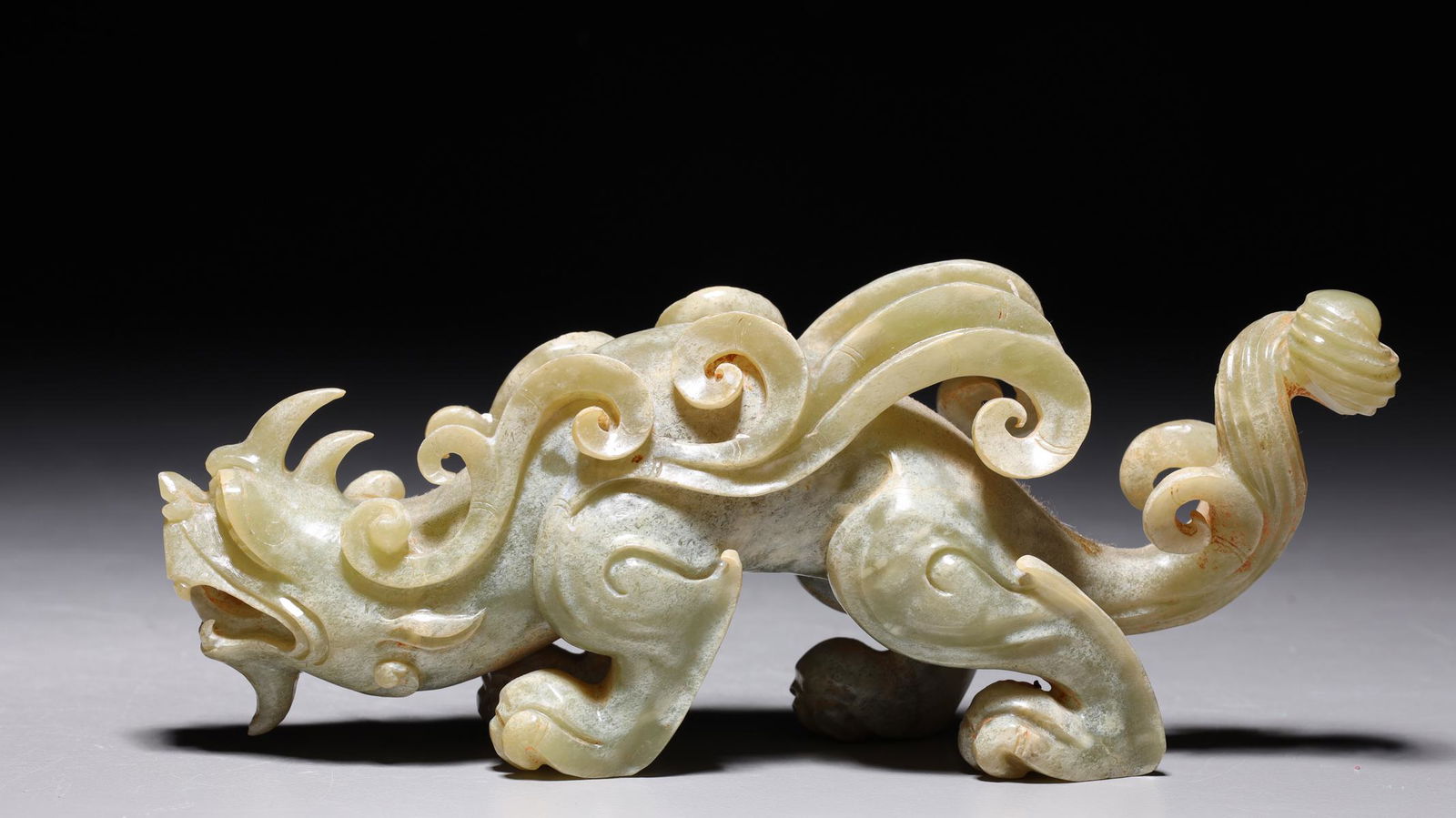 Chinese Carved Hardstone Lion (1 of 4)