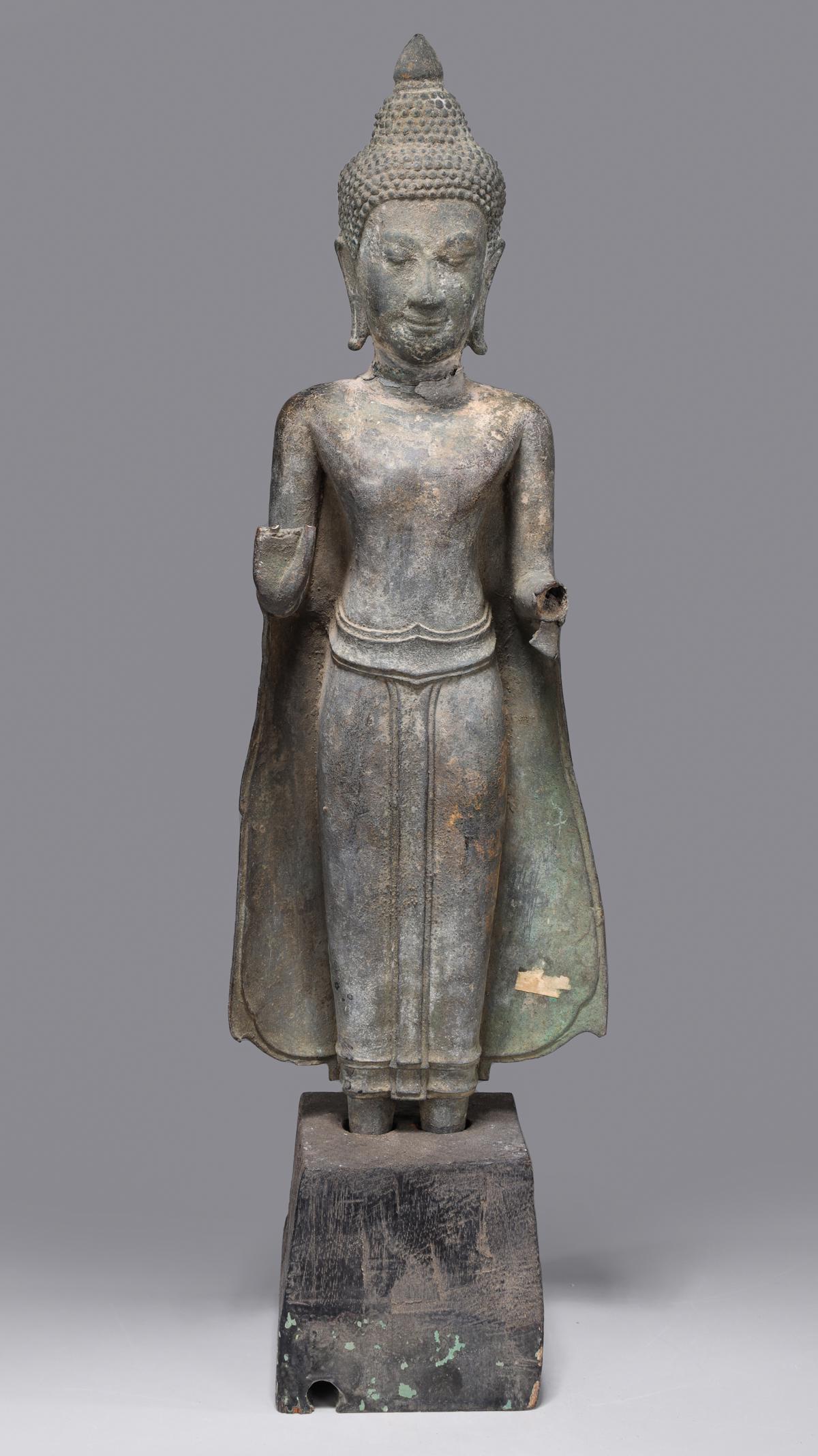 Antique Thai Bronze Standing Figure (1 of 5)