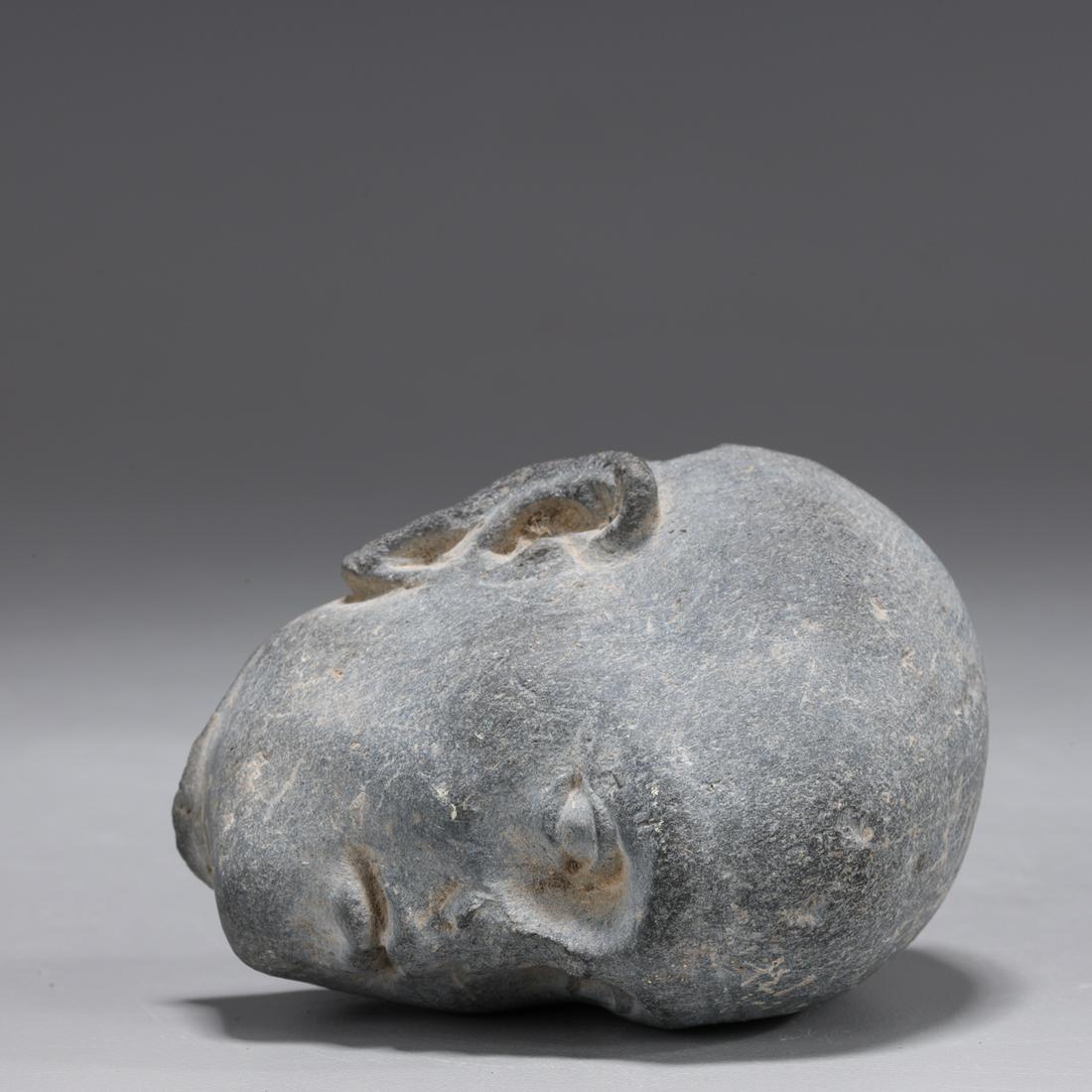 Gandharan Schist Head Fragment (1 of 4)