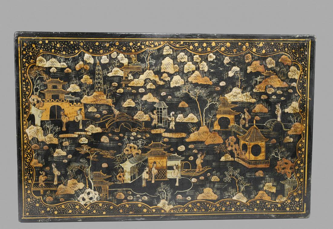 Chinese Lacquered Covered Box (1 of 5)