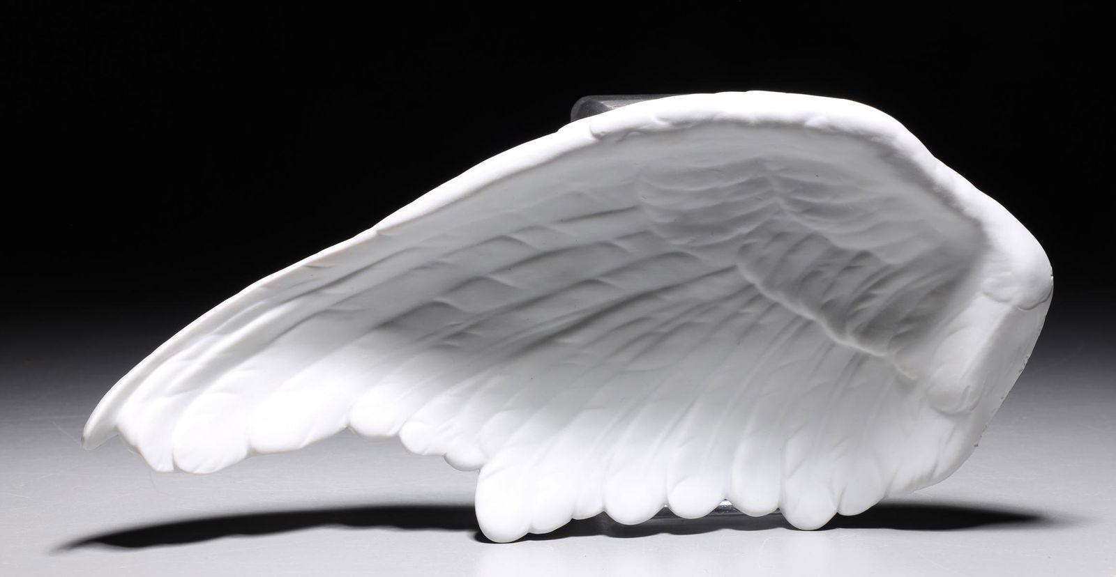 Nymphenburg Bisque Porcelain Bird's Wing Dish (1 of 2)