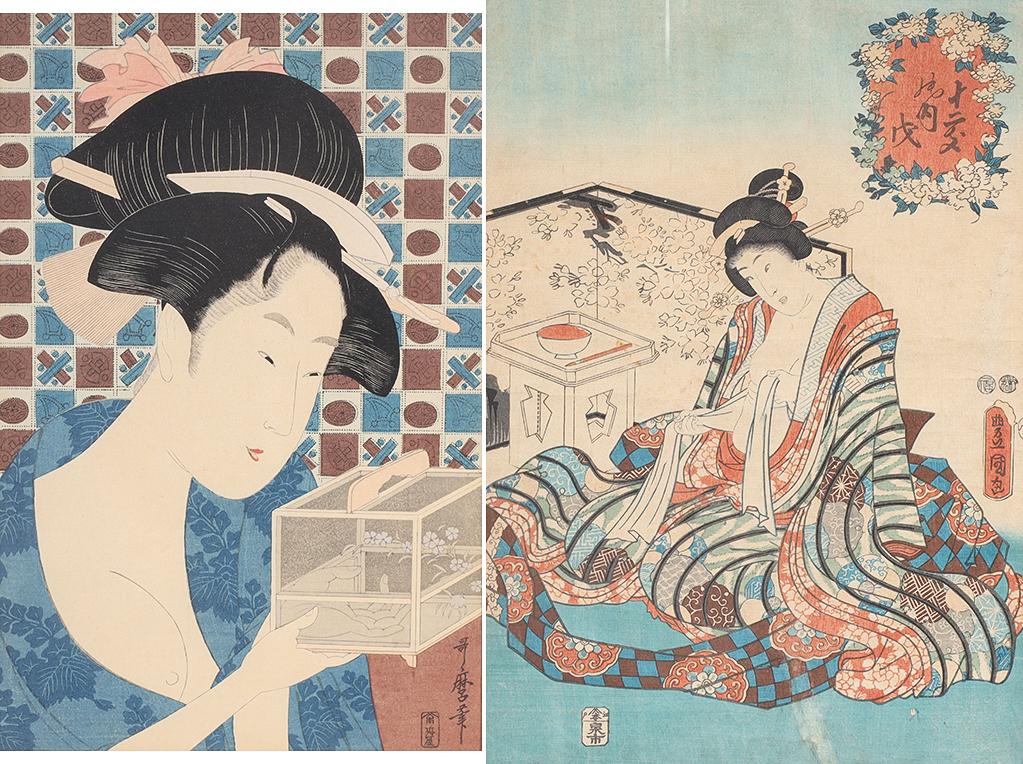 Two Antique Japanese Woodblock Prints (1 of 7)