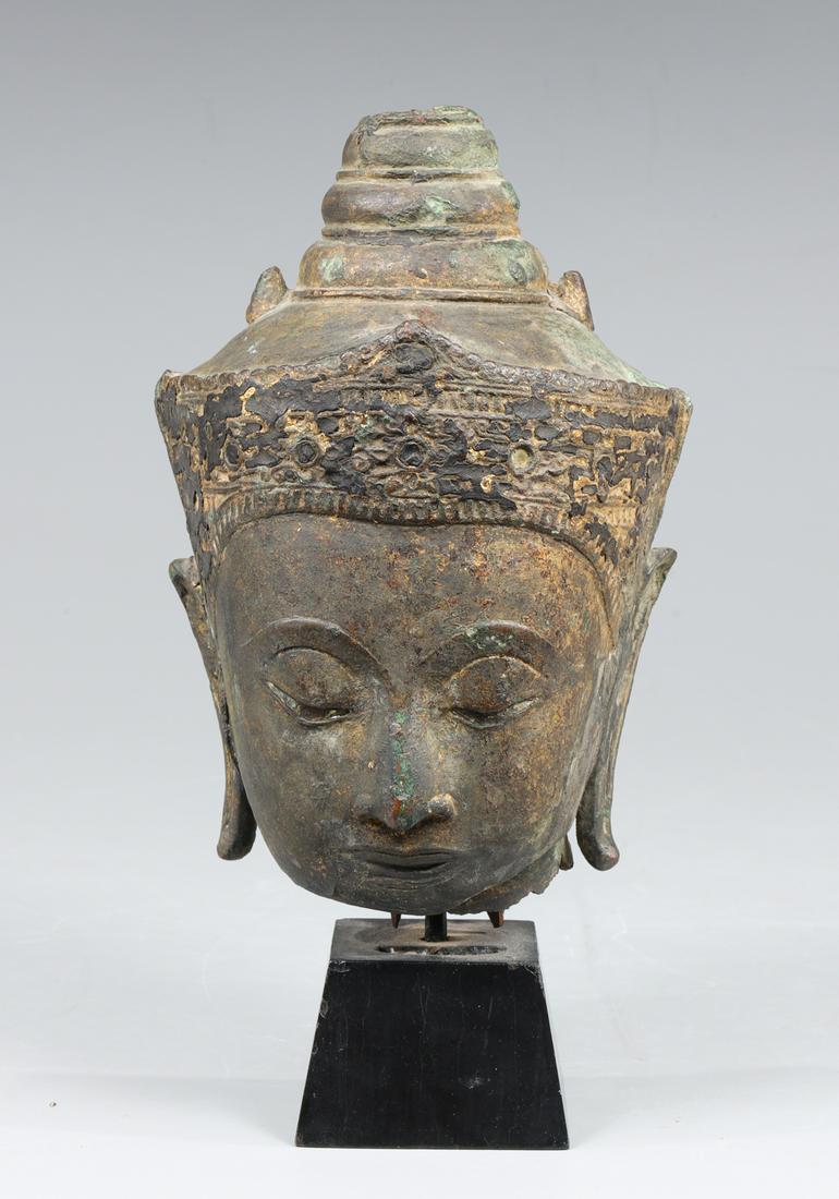 Khmer Bronze Head of Buddha (1 of 4)