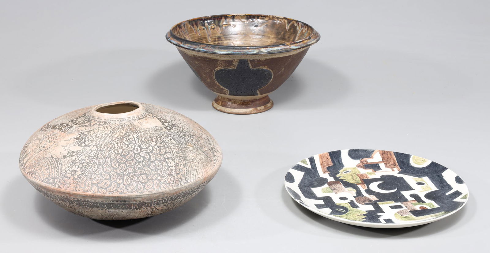 Group of Three Mid Century Studio Pottery Collection (1 of 7)