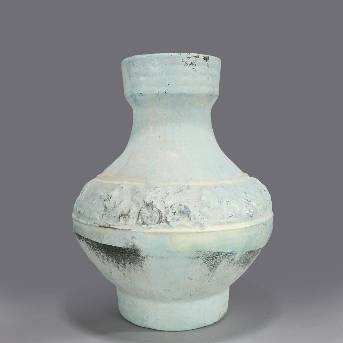 Chinese Early Style Celadon Glazed Vase (1 of 3)