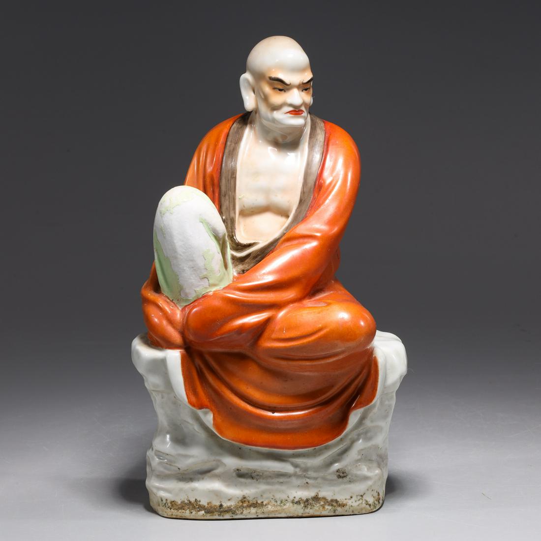 Chinese Porcelain Monk Statue (1 of 7)