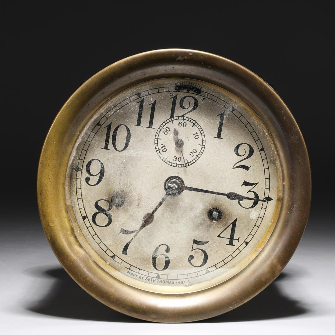 Seth Thomas Brass Ship's Clock (1 of 3)