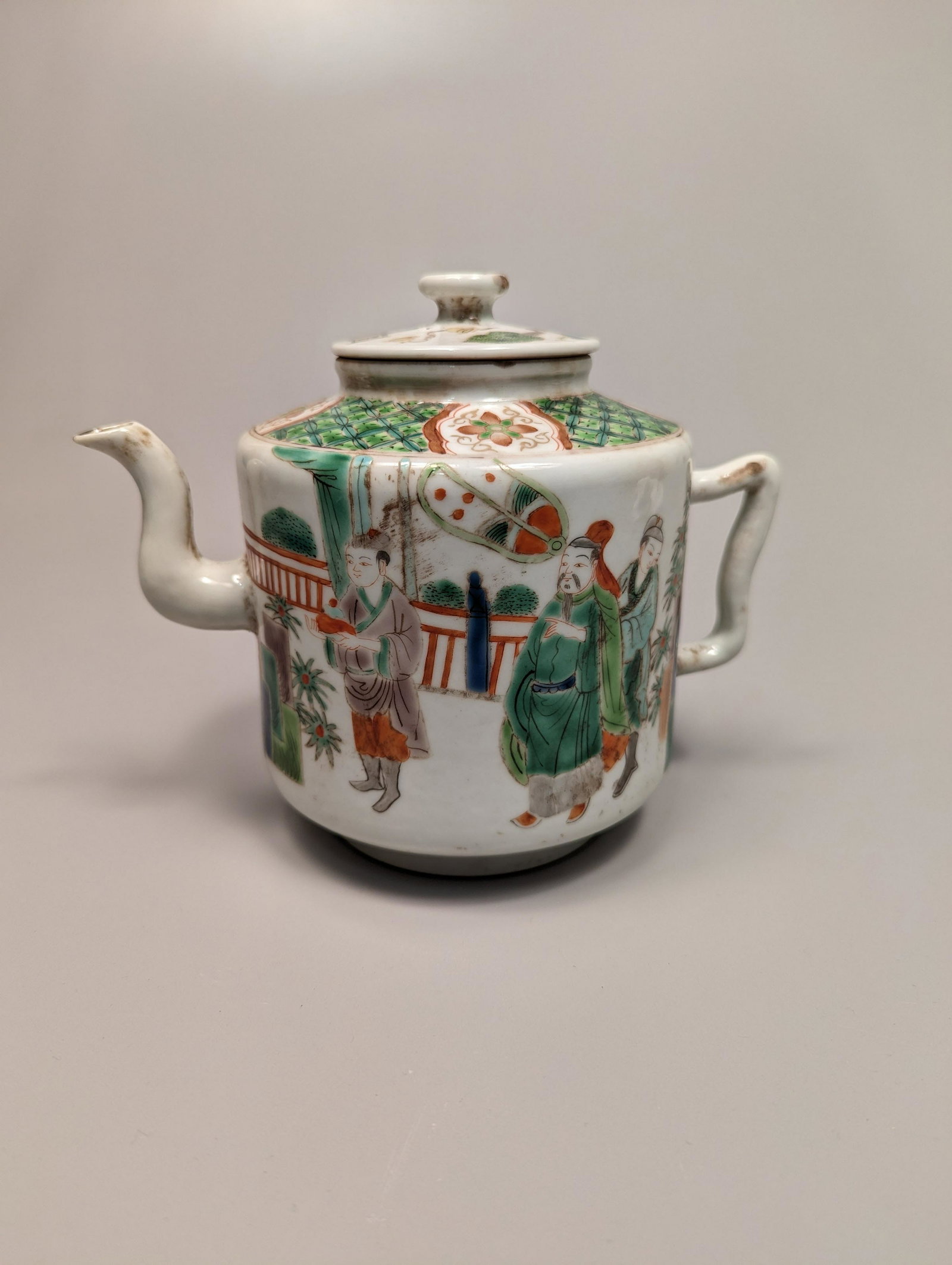 Jiaqing-Style Famille Verte Porcelain Teapot (1 of 3)