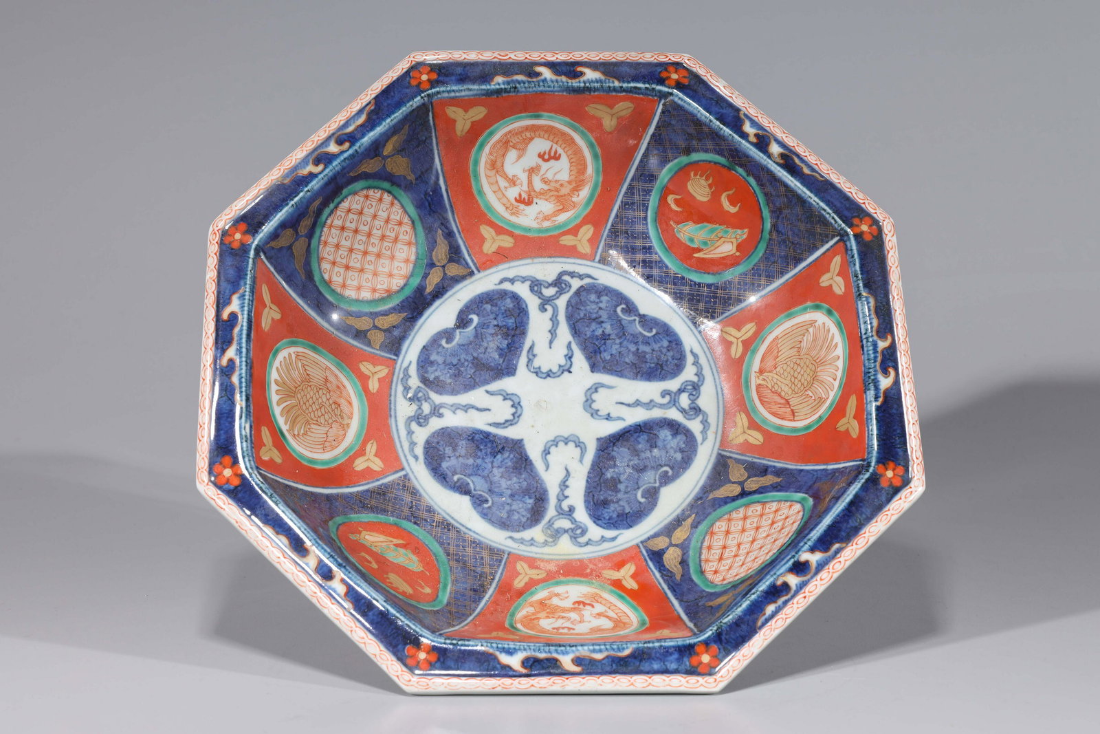 Chinese Porcelain Imari-Style Dish (1 of 5)