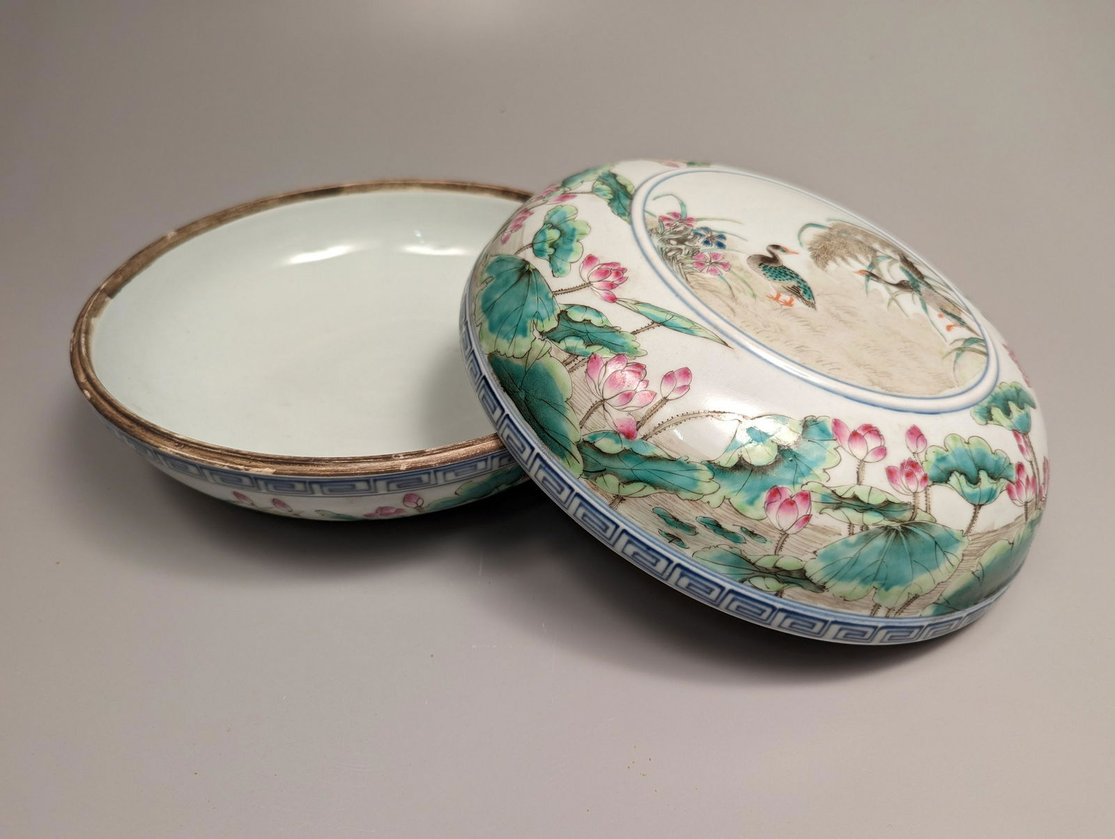 Large Yongzheng-Style Famille Rose Porcelain Scholar's Box (1 of 3)