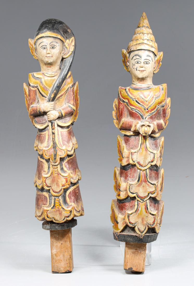 Group of Two Indonesian Carved Figures (1 of 4)