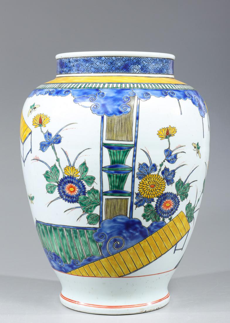 Large Chinese Enamel Glaze Ceramic Vase (1 of 5)