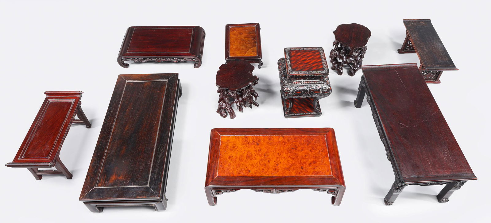 Group of Ten Fine Antique Chinese/Japanese Stands (1 of 5)