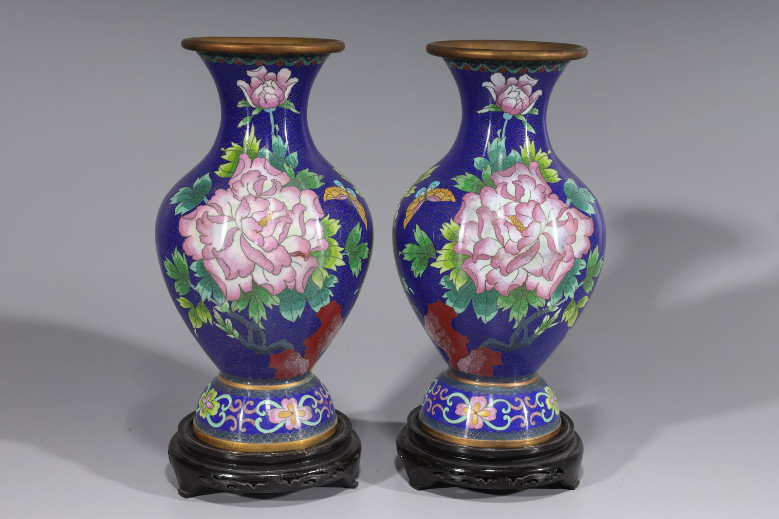 Pair Chinese Cloisonne Vases (1 of 9)