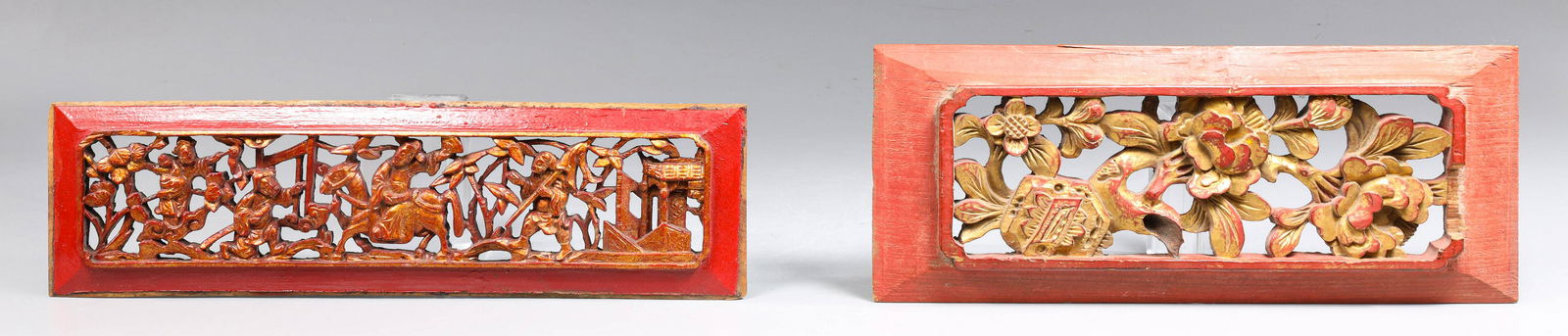 Group of Two Antique Chinese Carved Openwork Panels (1 of 3)