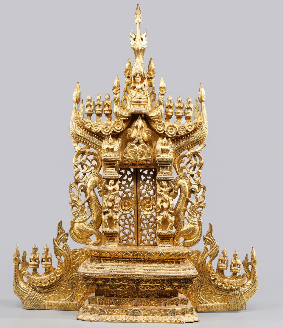 Large Vintage Southeast Asian Gilded Altar Piece (1 of 6)