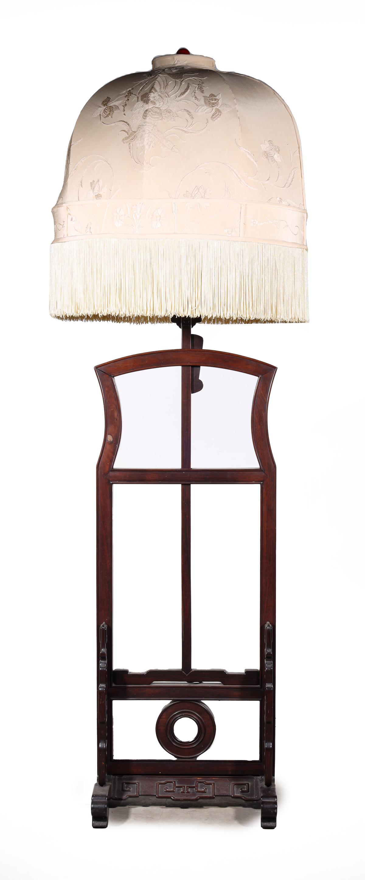 Chinese Carved Adjustable Floor Lamp (1 of 4)