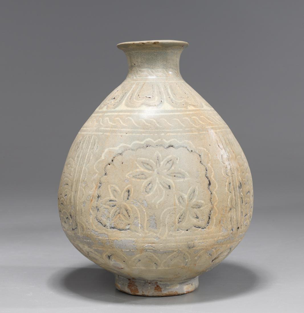 Korean Celadon Glazed Ceramic Vase (1 of 4)