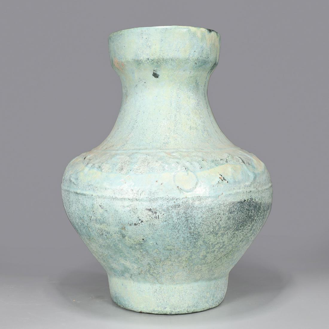 Large Chinese Green Glazed Ceramic Vase (1 of 4)