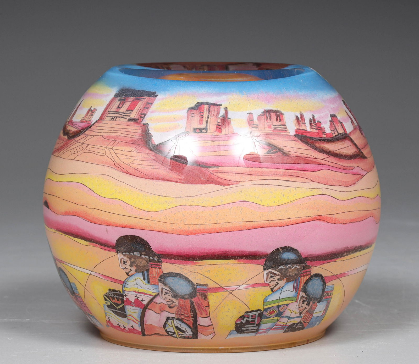 Amado Pena Reverse Painting Glass Votive (1 of 5)