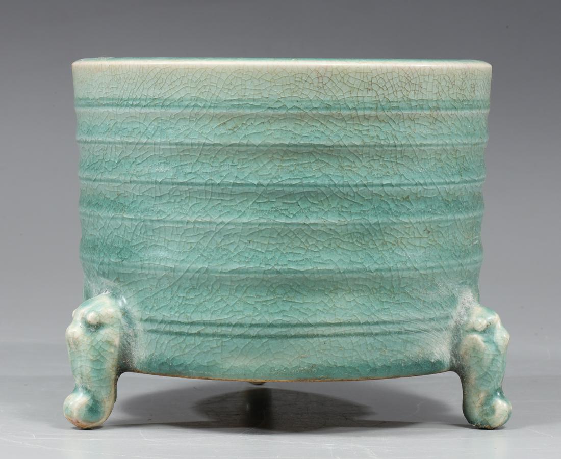 Chinese Celadon Footed Censor (1 of 3)