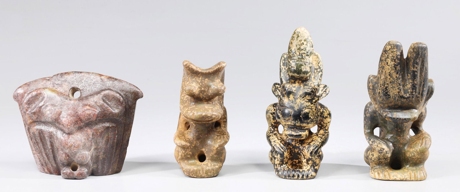 Group of Four Archaic Chinese Style Carved Hardstone Figures (1 of 3)