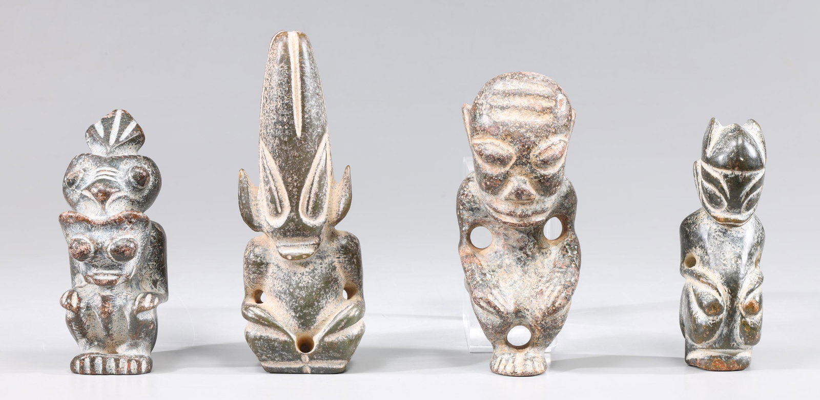 Group of Four Archaic Chinese Style Carved Hardstone Figures (1 of 3)