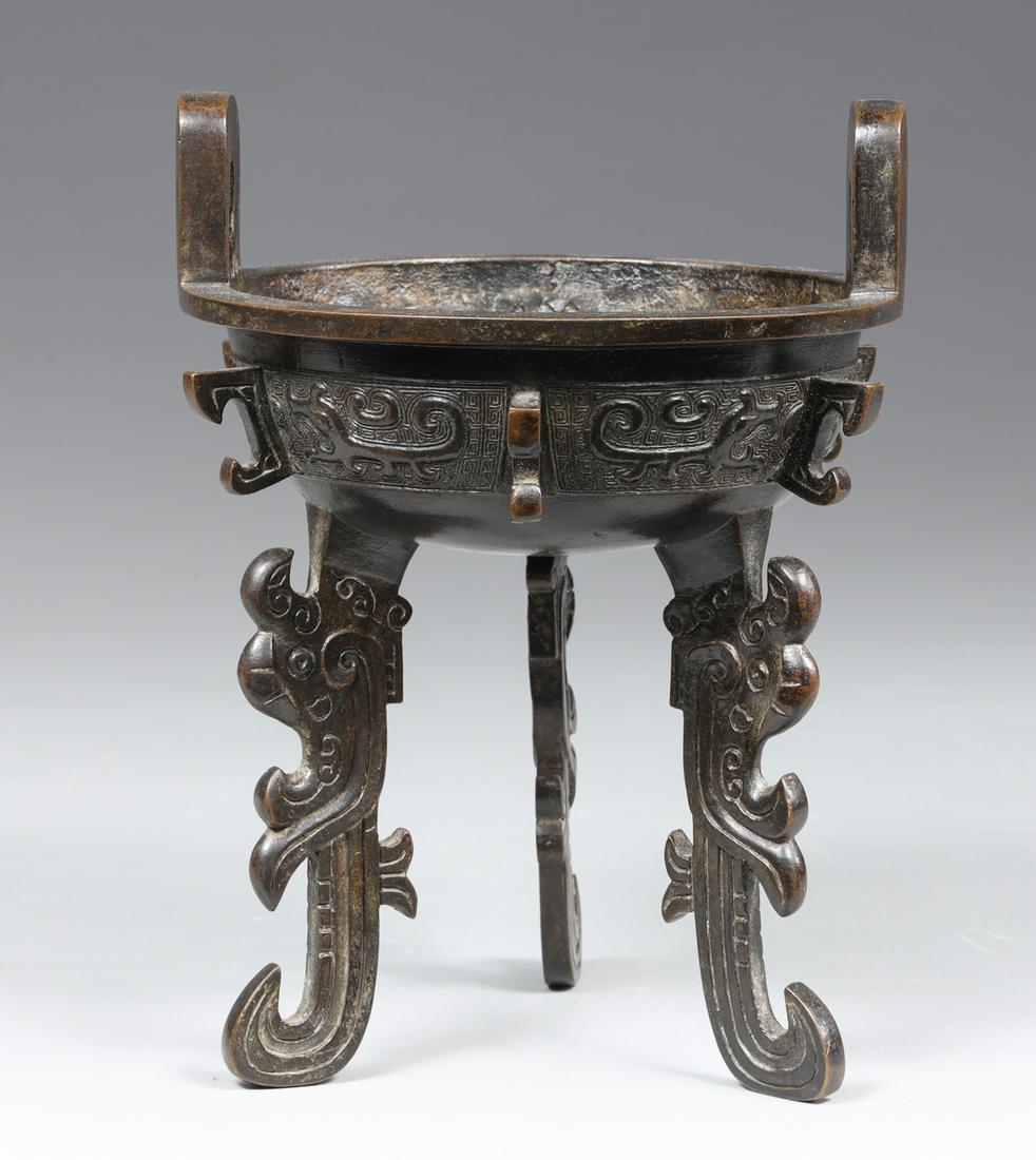 18th C. Chinese Bronze Ding (1 of 5)