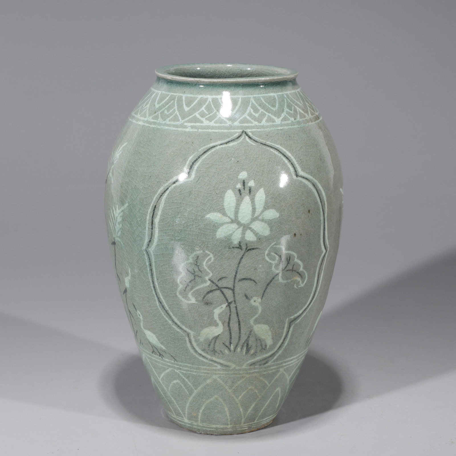 Korean Celadon Glaze Ceramic Vase (1 of 6)