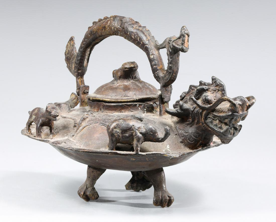 Antique Hand Crafted Dragon Tea Pot (1 of 6)