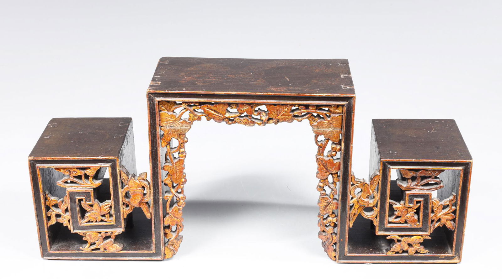 Antique Chinese Carved Wood Stand (1 of 3)