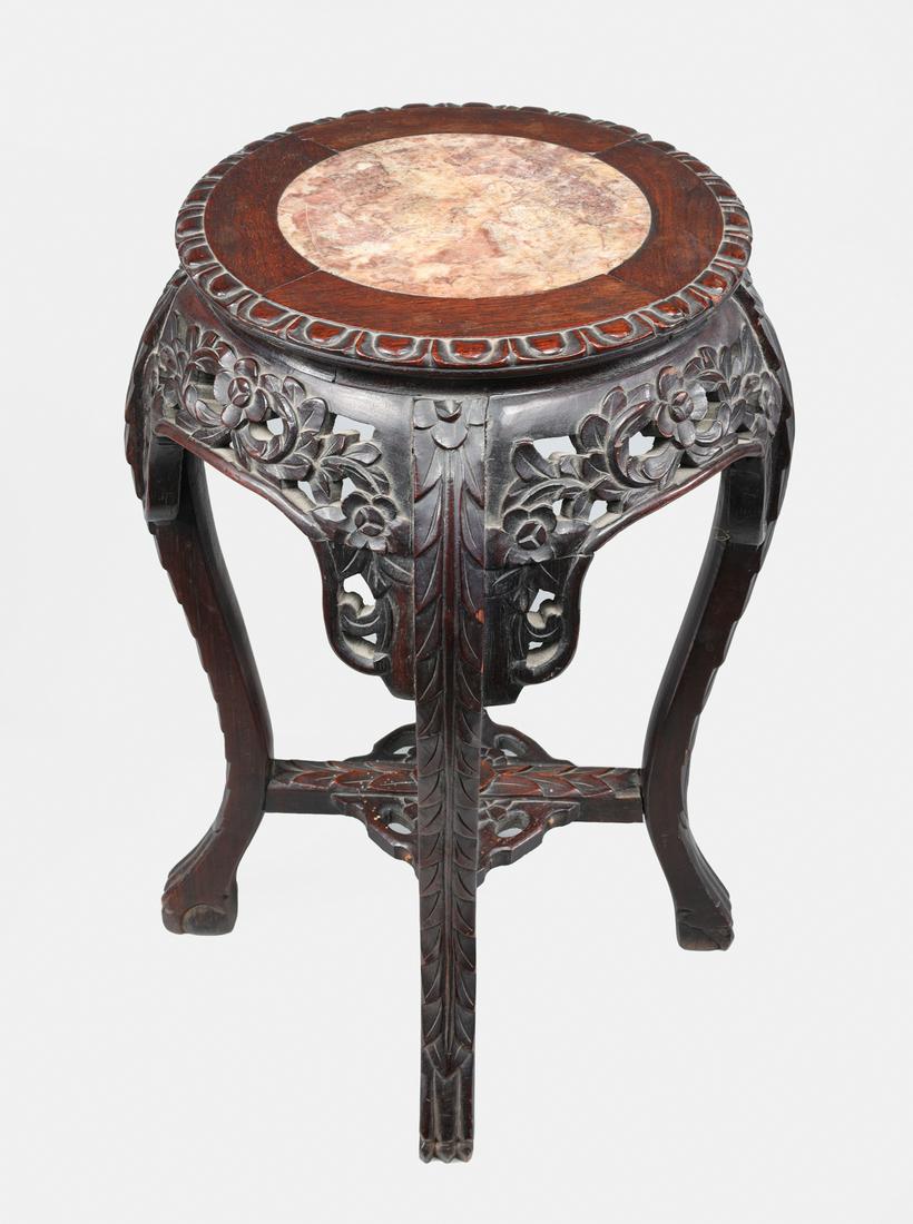 Antique Carved Chinese Side Table (1 of 4)