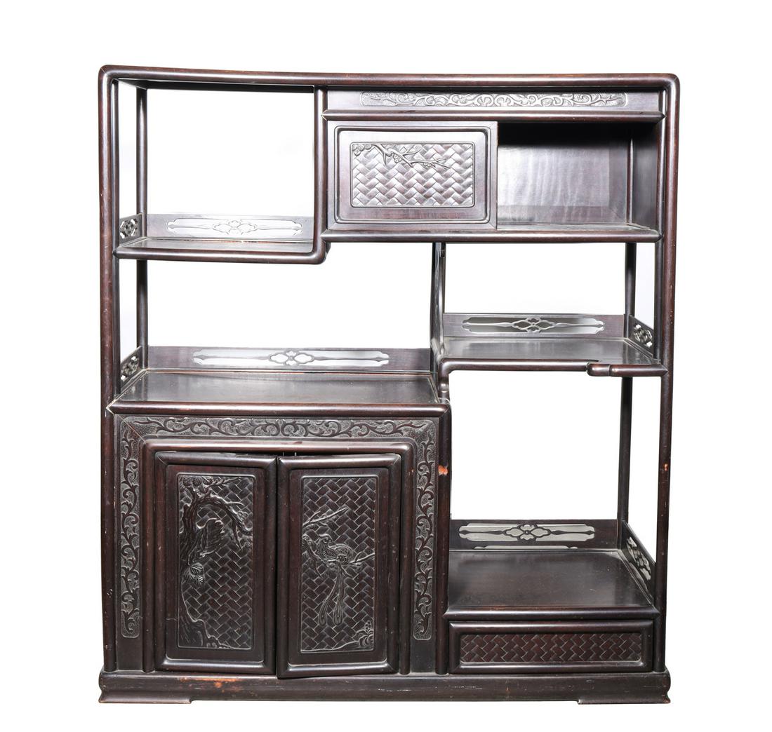 Antique Chinese Carved Etagere (1 of 2)