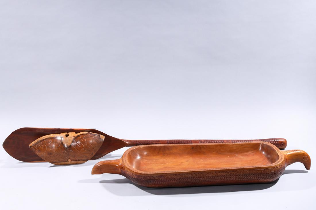 Group of Three Oceanic Carved Objects (1 of 8)