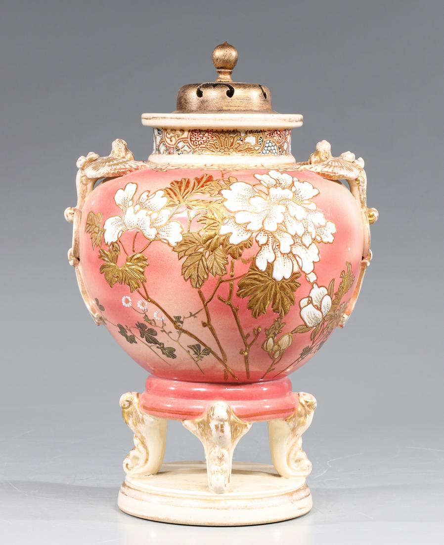 Japanese Footed Satsuma Vase (1 of 5)