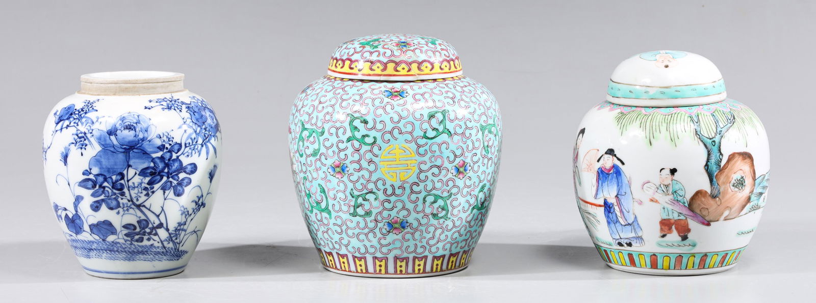 Group of Three Vintage Ceramic Ginger Jars (1 of 3)