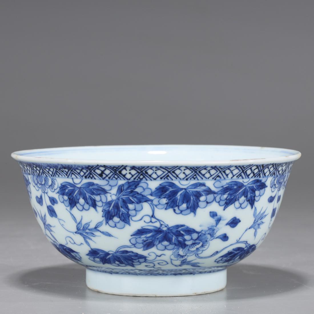 Yongzheng Blue & White Porcelain Bowl (1 of 8)