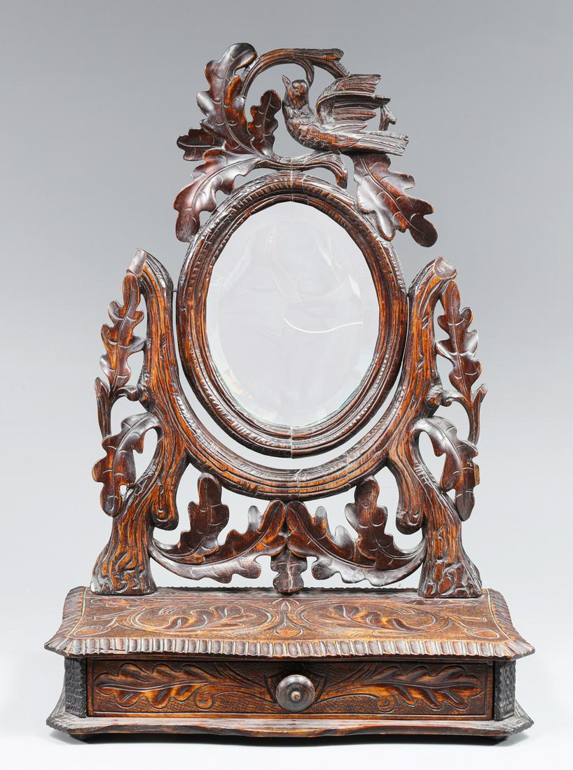Vintage Black Forest Shaving Mirror (1 of 4)