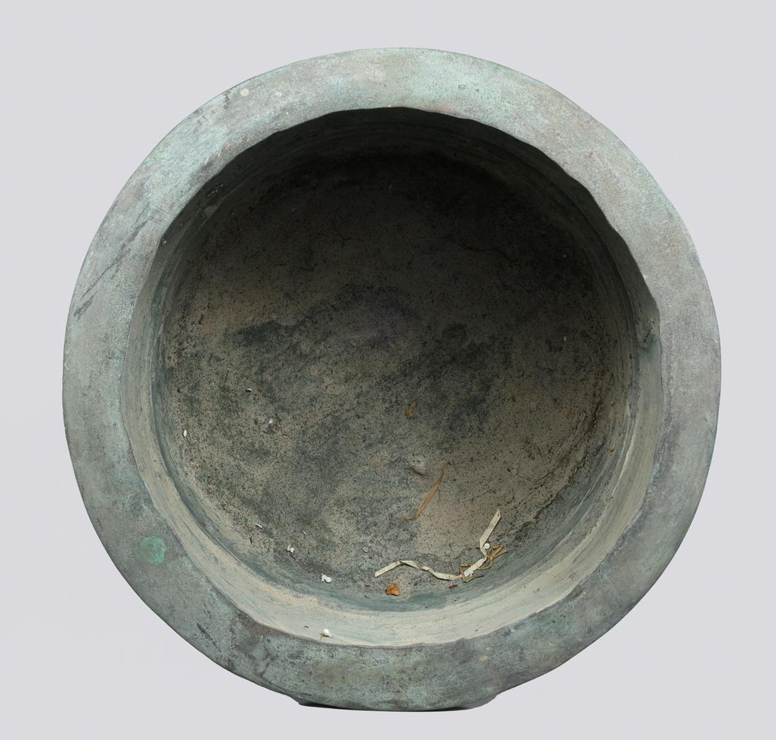 Large Chinese Copper Footed Jardiniere (1 of 2)
