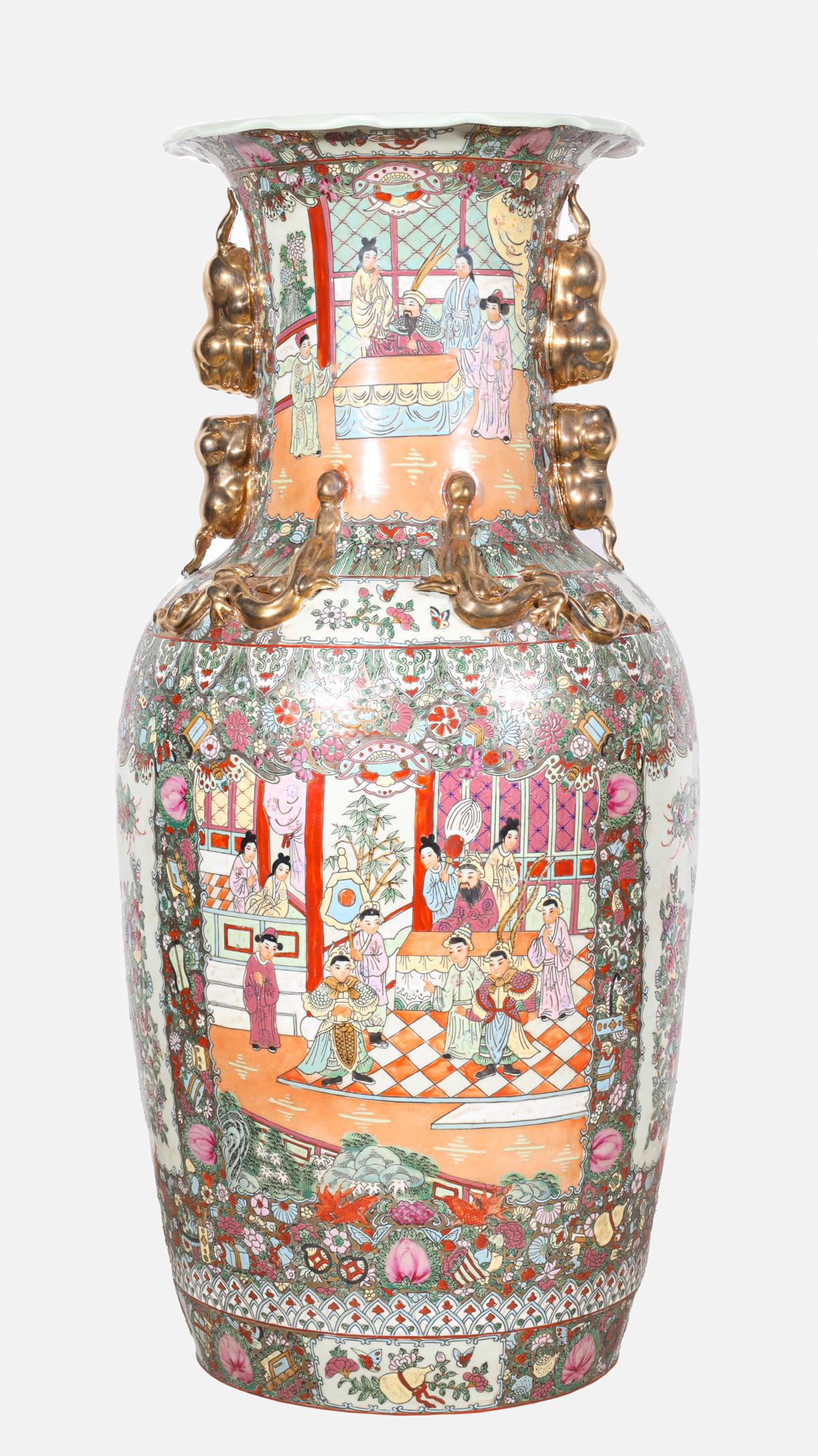 Large Chinese Ceramic Floor Vase Auction