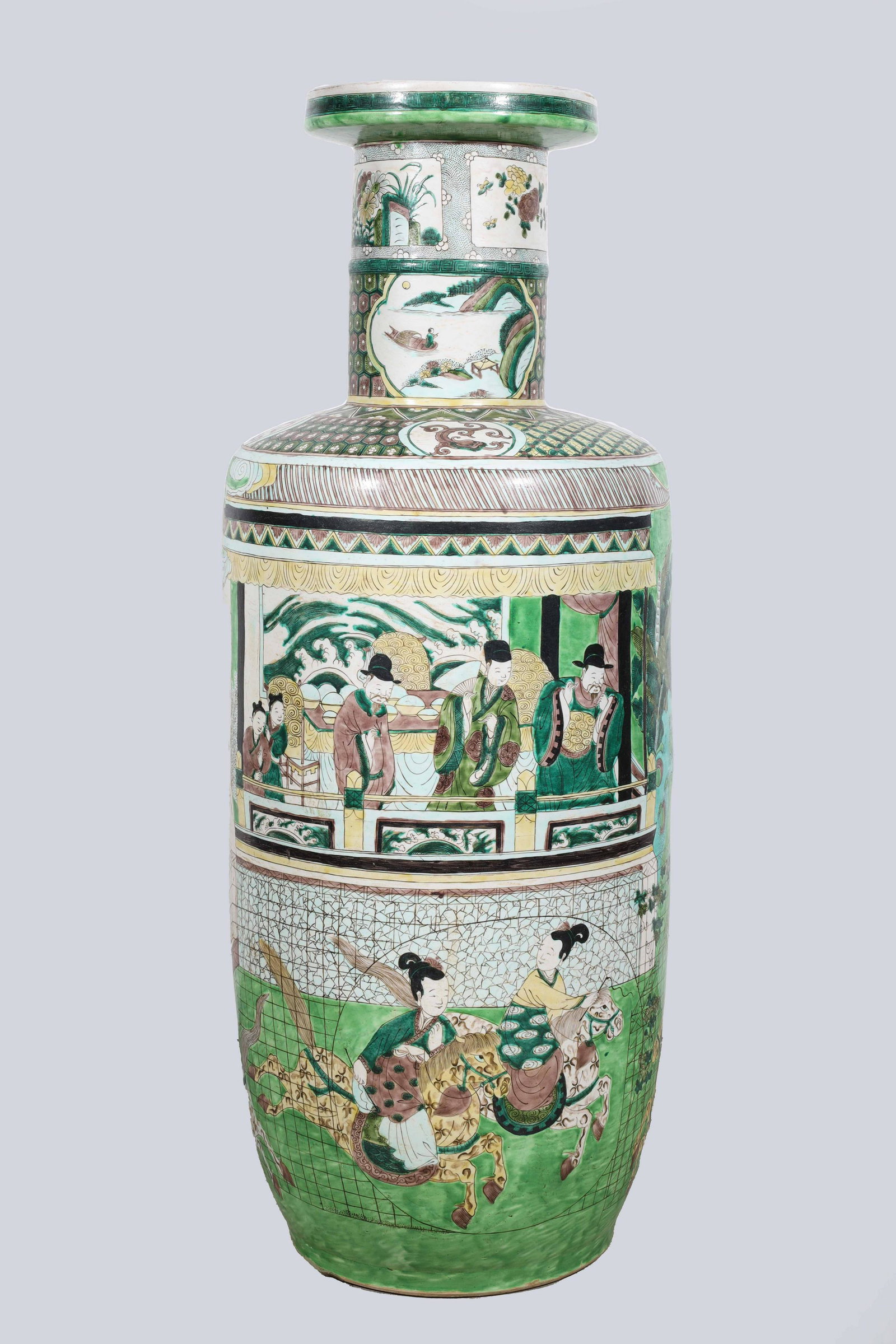 Tall Chinese Ceramic Famille Verte Floor Vase (1 of 3)