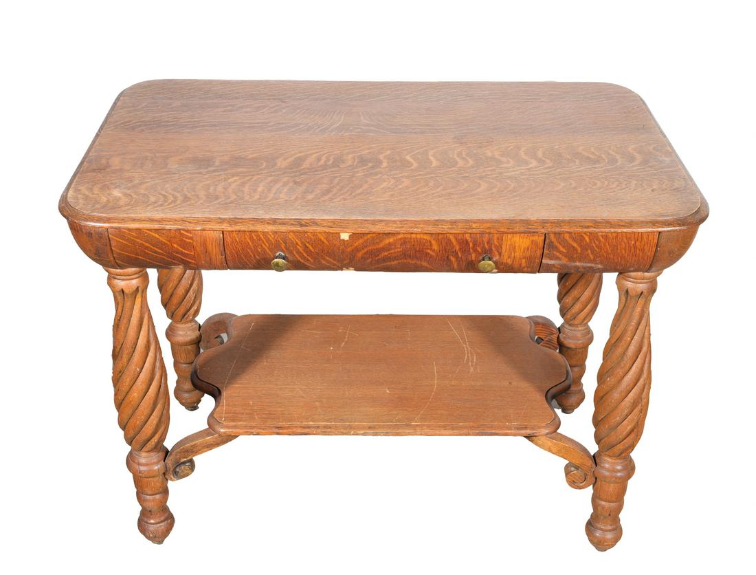 Antique Oak Console Table Auction