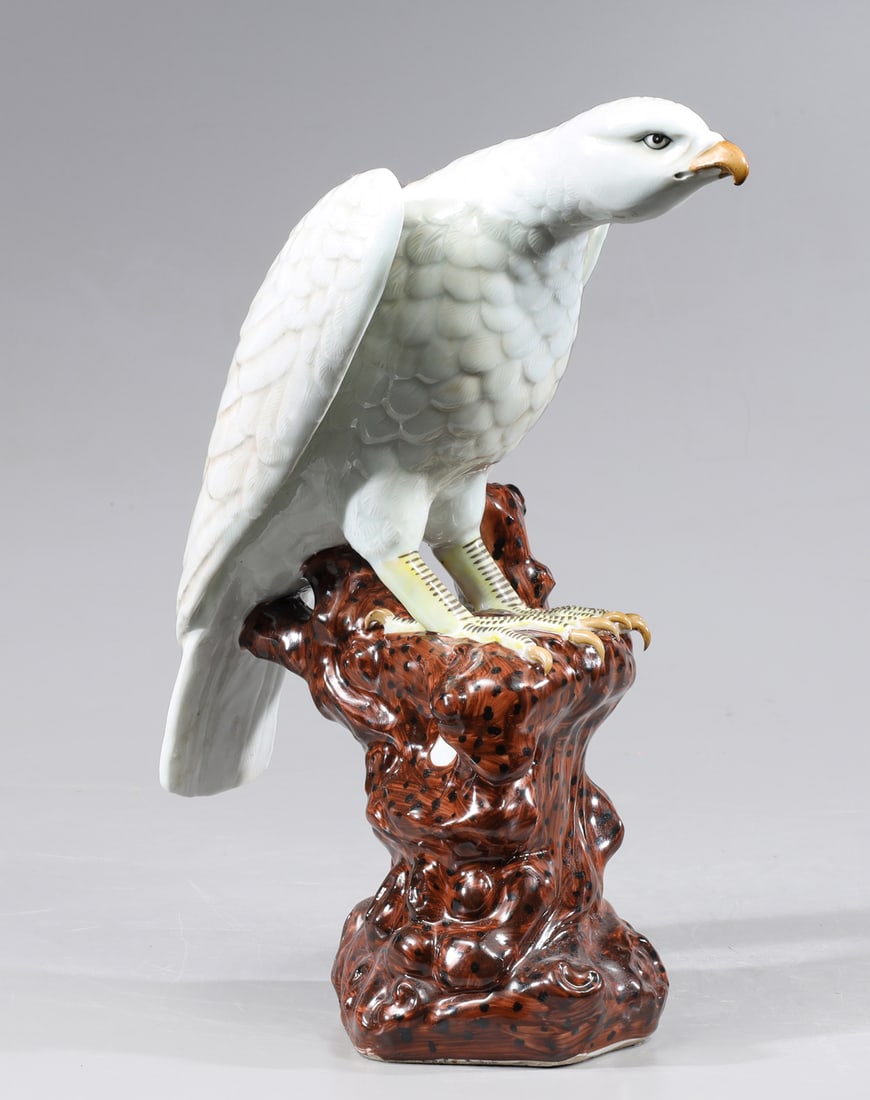 Chinese Ceramic Perched Eagle Figure (1 of 6)
