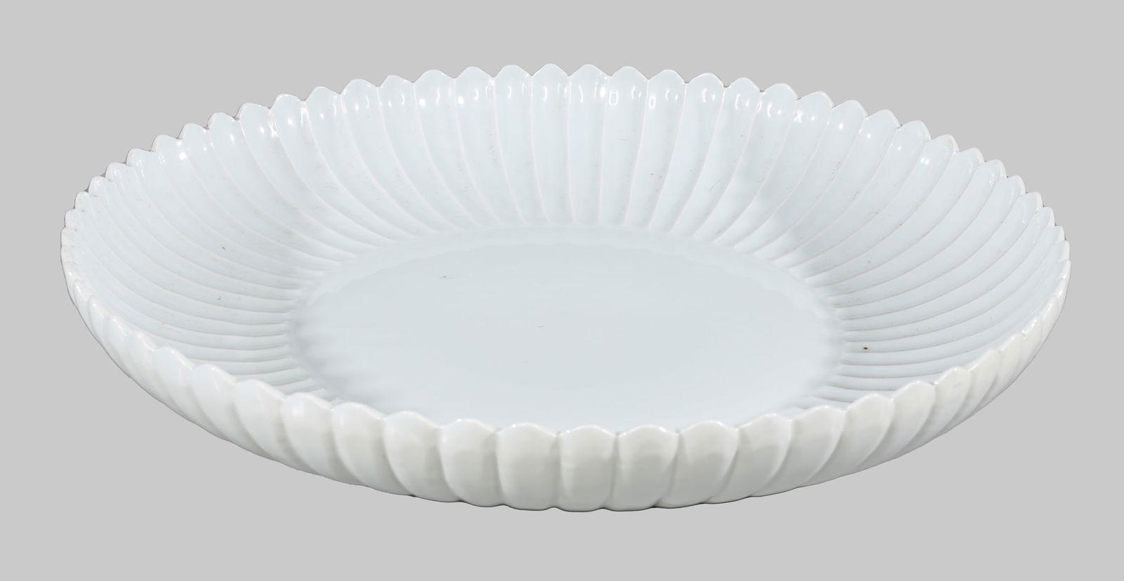 Large Chinese Ceramic Lotus Charger Bowl (1 of 2)