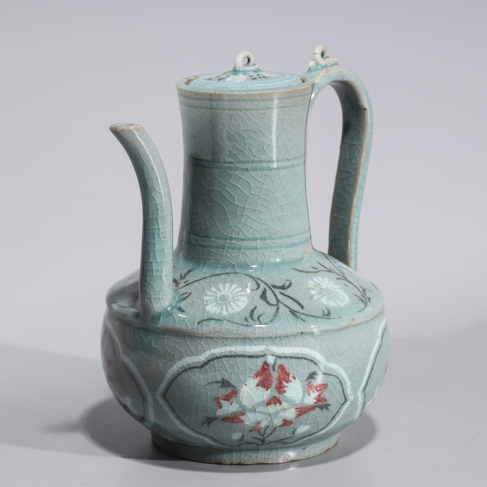 Elaborate Korean Covered Ewer (1 of 7)